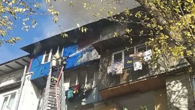 Photo of Фото с места пожар в жилом доме в столице Молдовы